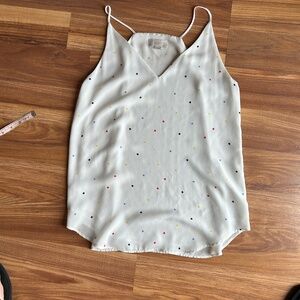 Loft polka dot sleeveless top